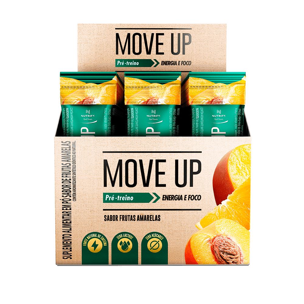 Pré Treino Move UP Frutas Amarelas Caixa com 30x5,5g Nutrify