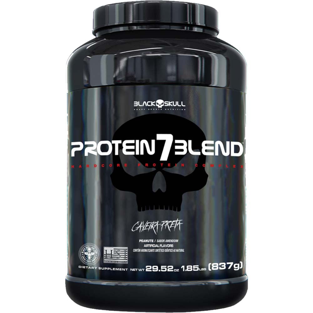Protein 7 Blend Amendoim 837g Black Skull