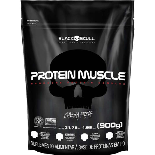 Protein Muscle Chocolate 900g Black Skull