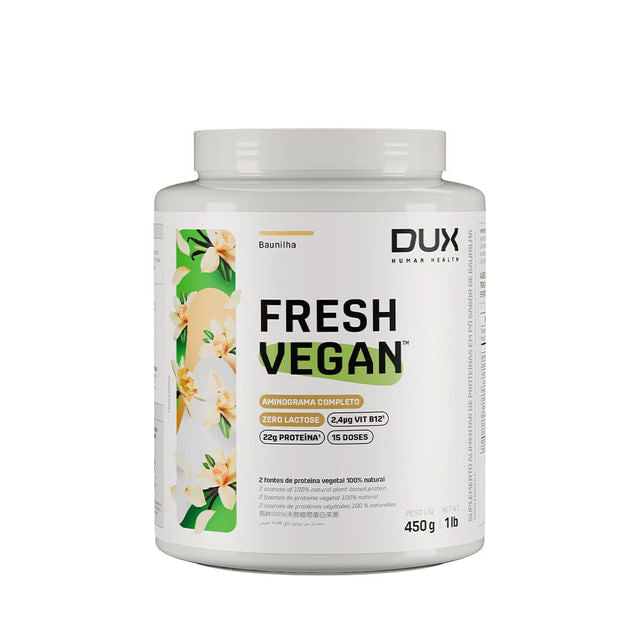 Proteína Vegetal FreshVegan Baunilha 450g DUX Human Health