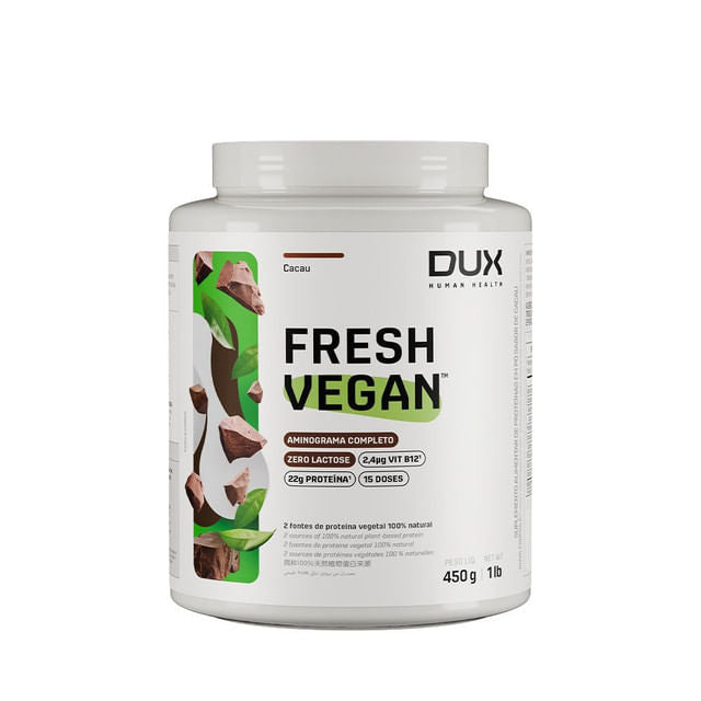 Proteína Vegetal FreshVegan Cacau 450g DUX Human Health