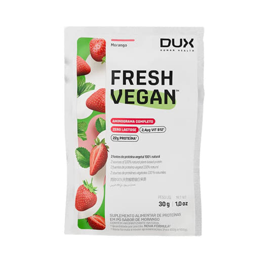 Proteína Vegetal FreshVegan Morango 30g DUX Human Health