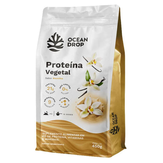 Proteína Vegetal Sabor Baunilha 450g Ocean Drop