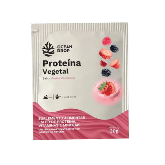 Proteína Vegetal Sabor Frutas Vermelhas 30g Ocean Drop