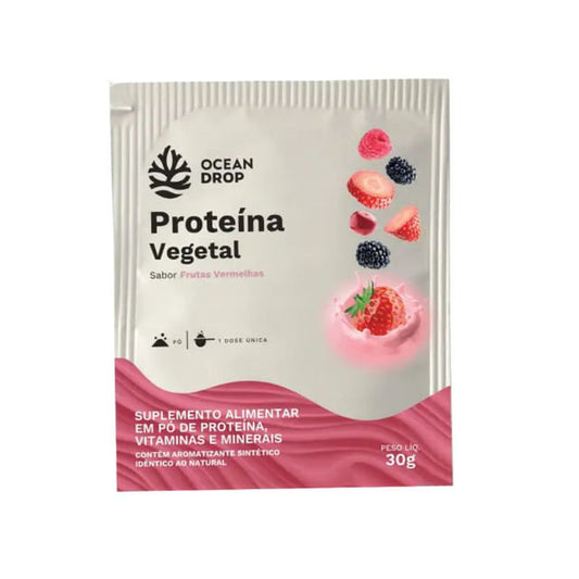 Proteína Vegetal Sabor Frutas Vermelhas 30g Ocean Drop