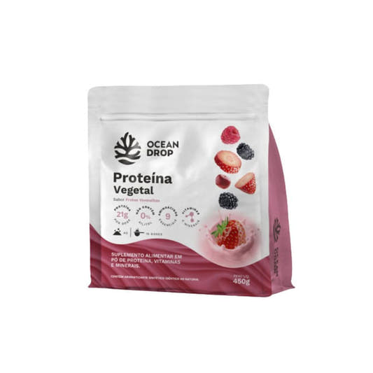 Proteína Vegetal Sabor Frutas Vermelhas 450g Ocean Drop