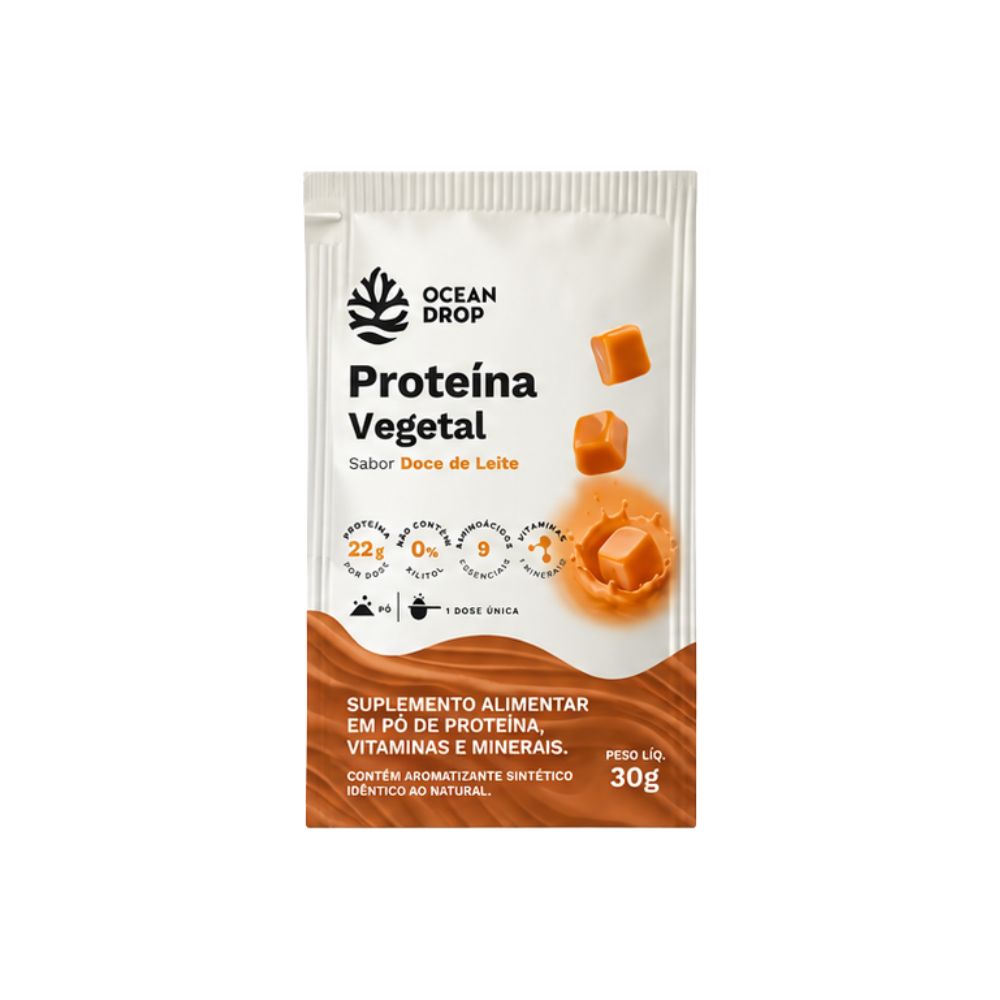 Proteína Vegetal Sabor Doce de Leite 30g Ocean Drop