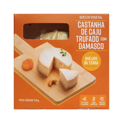 Queijo Vegano de Castanha de Caju Trufado com Damasco 120g Queijos da Terra