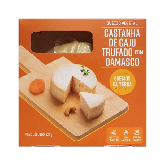 Queijo Vegano de Castanha de Caju Trufado com Damasco 120g Queijos da Terra
