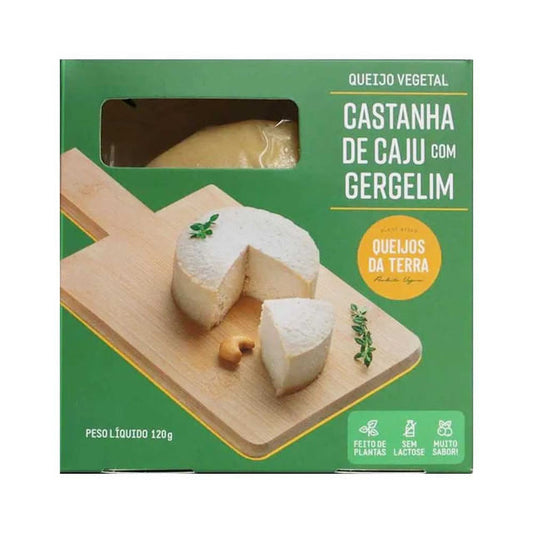 Queijo Vegano de Castanha de Caju com Gergelim 120g Queijos da Terra