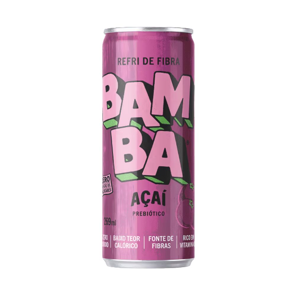 Refrigerante Prebiótico de Açaí 269ml Bamba