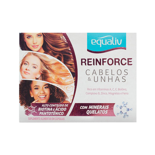 Reinforce Cabelos e Unhas 30 Cápsulas Equaliv