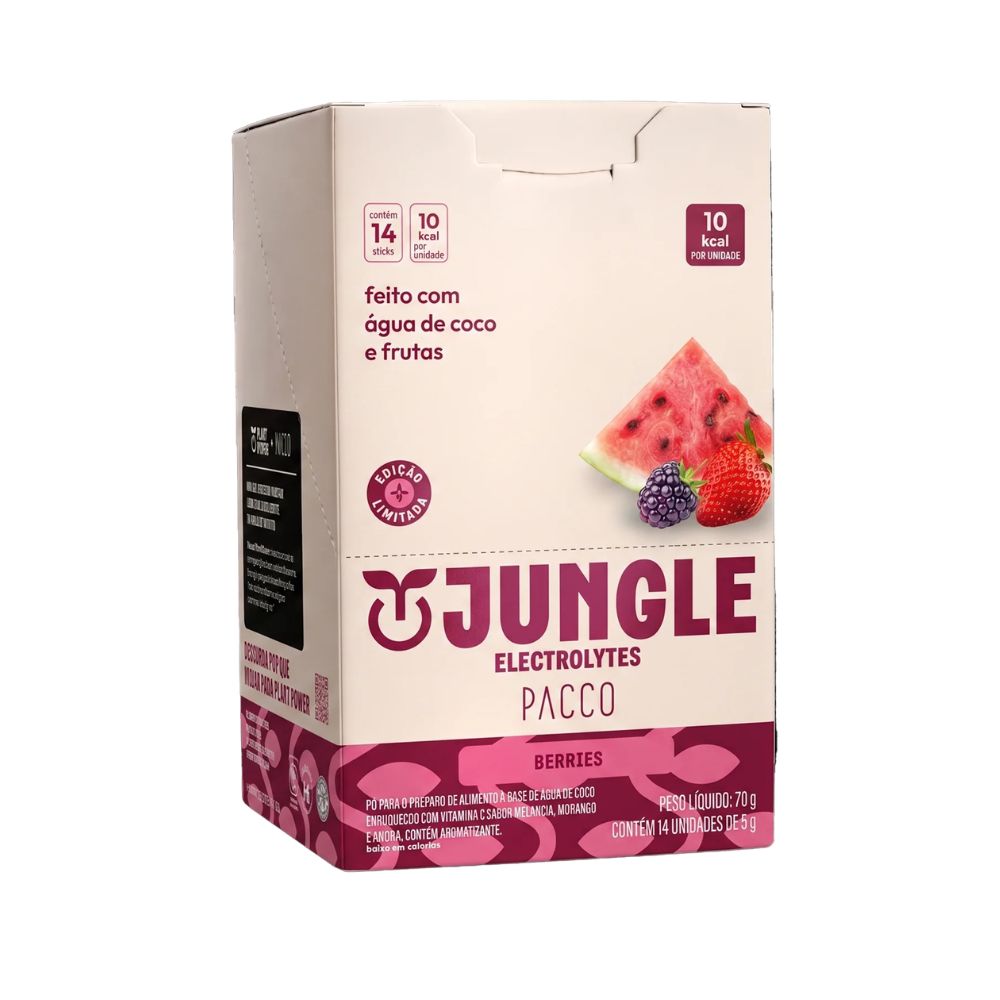 Repositor de Eletrólitos Low Carb Jungle Berries Caixa com 14x5g Plant Power