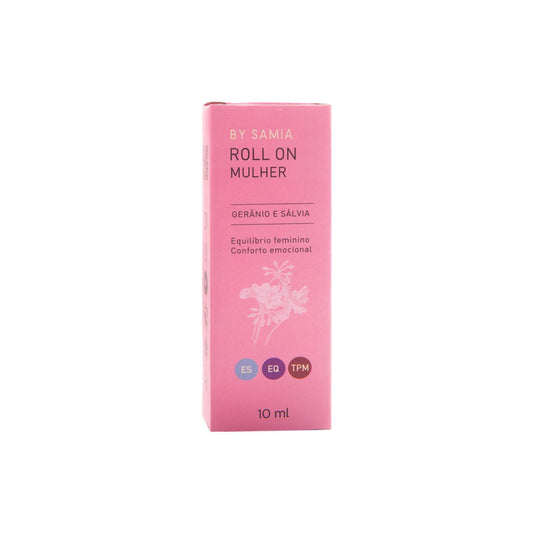Roll On Mulher com Óleos Essenciais de Gerânio e Sálvia 10ml By Samia