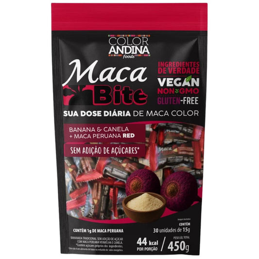 Maca Bite Barra de Maca Peruana Vermelha 30x 15g Color Andina