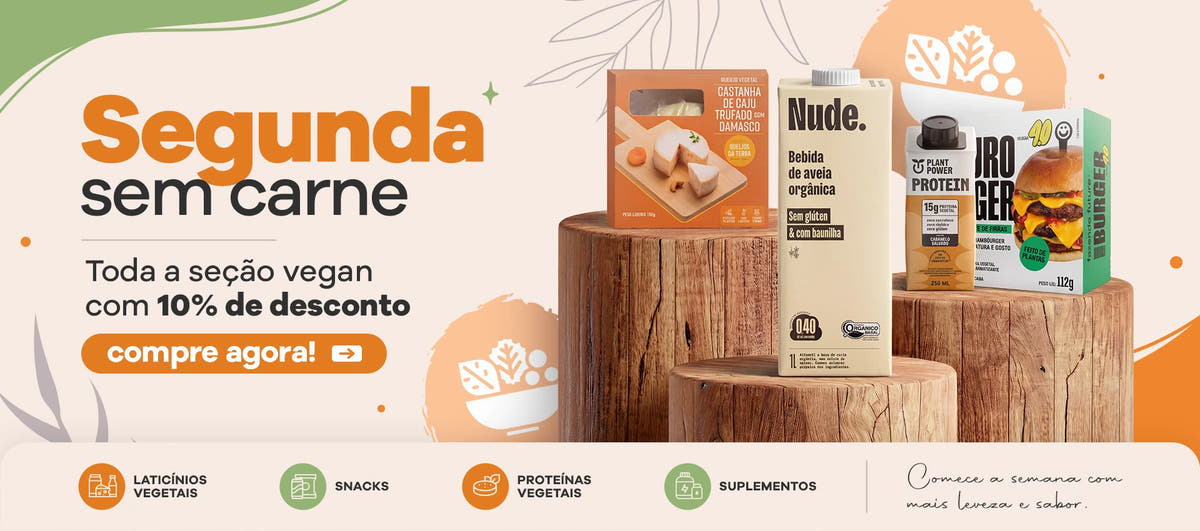 Ir para produtos vegetarianos e veganos