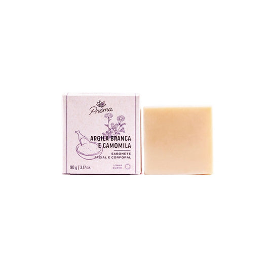 Sabonete Natural Argila Branca e Camomila 90g Prema
