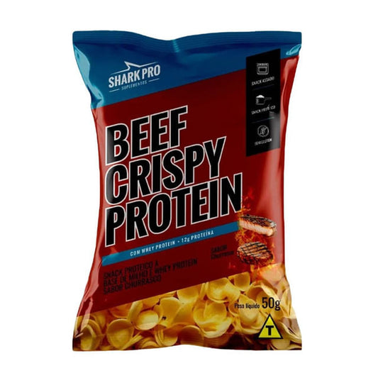 Salgadinho Proteico Beef Crispy Protein Churrasco 50g Shark Pro
