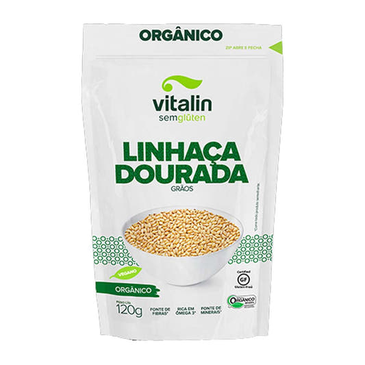 Semente de Linhaça Dourada Orgânica 120g Vitalin