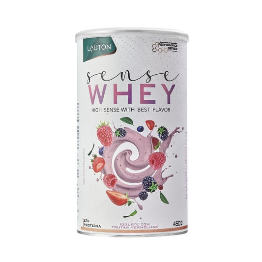 Rotulo-branco-do-suplemento-Lauton-com-o-nome-“Sense-Whey”-em-destaque-frutas-vermelhas-e-espiral-de-Whey-Protein-no-centro.