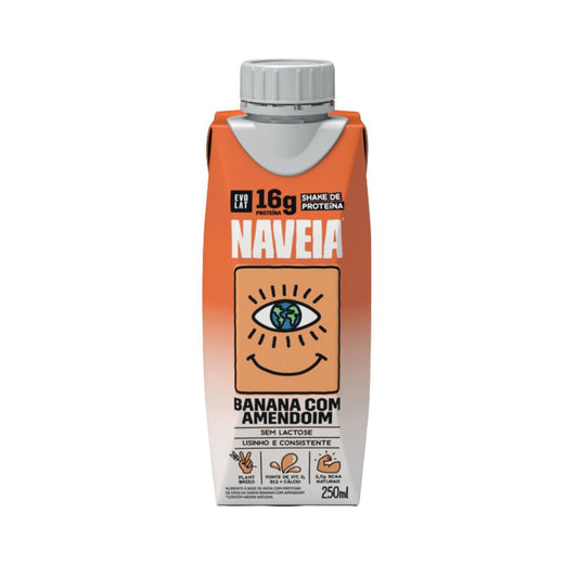 Shake Proteico Sabor Banana com Amendoim 250ml Naveia