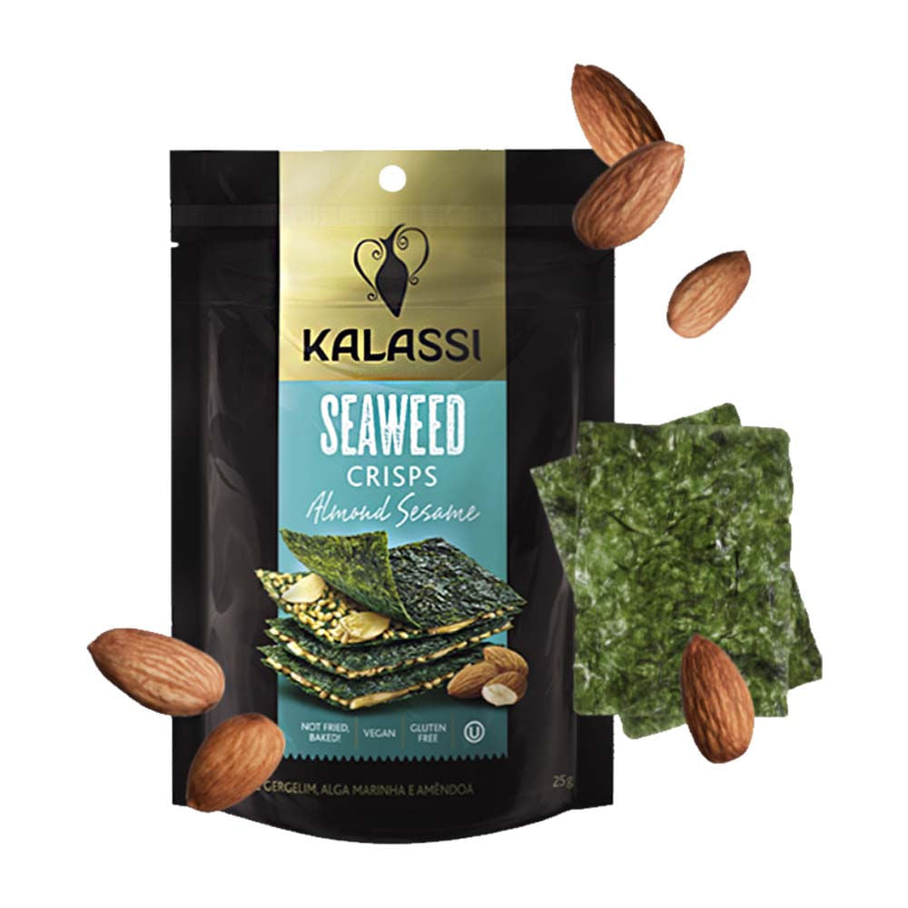 Snack de Gergelim, Alga Marinha e Amêndoa 25g Kalassi