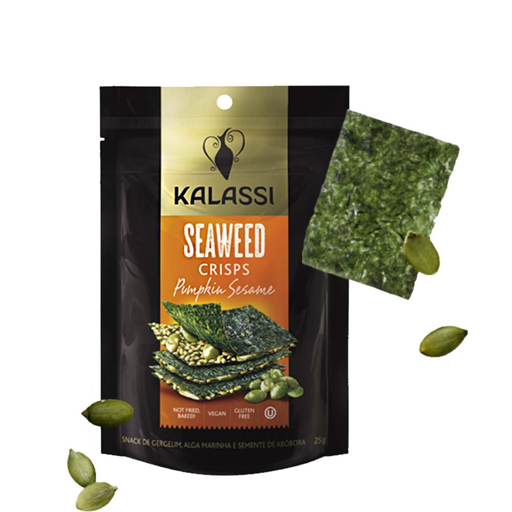 Snack de Gergelim, Alga Marinha e Semente de Abóbora 25g Kalassi