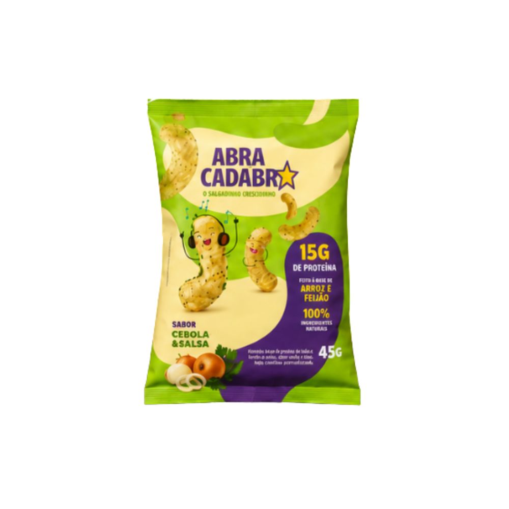 Salgadinho Proteico Crescidinho Cebola e Salsa 45g Abra Cadabra
