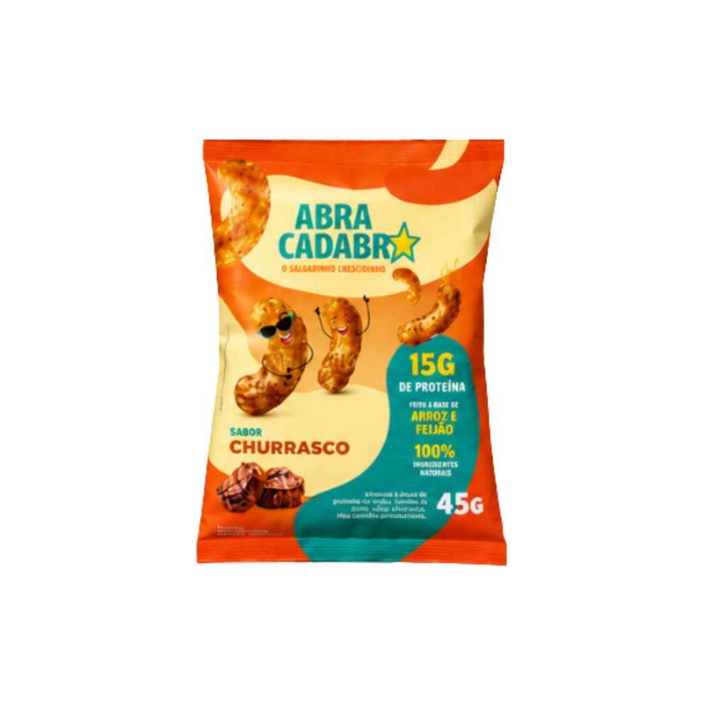 Salgadinho Proteico Crescidinho Churrasco 45g Abra Cadabra