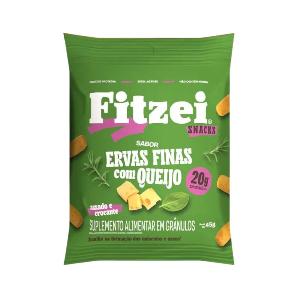 Snack Proteico Sabor Ervas Finas com Queijo 40g Fitzei