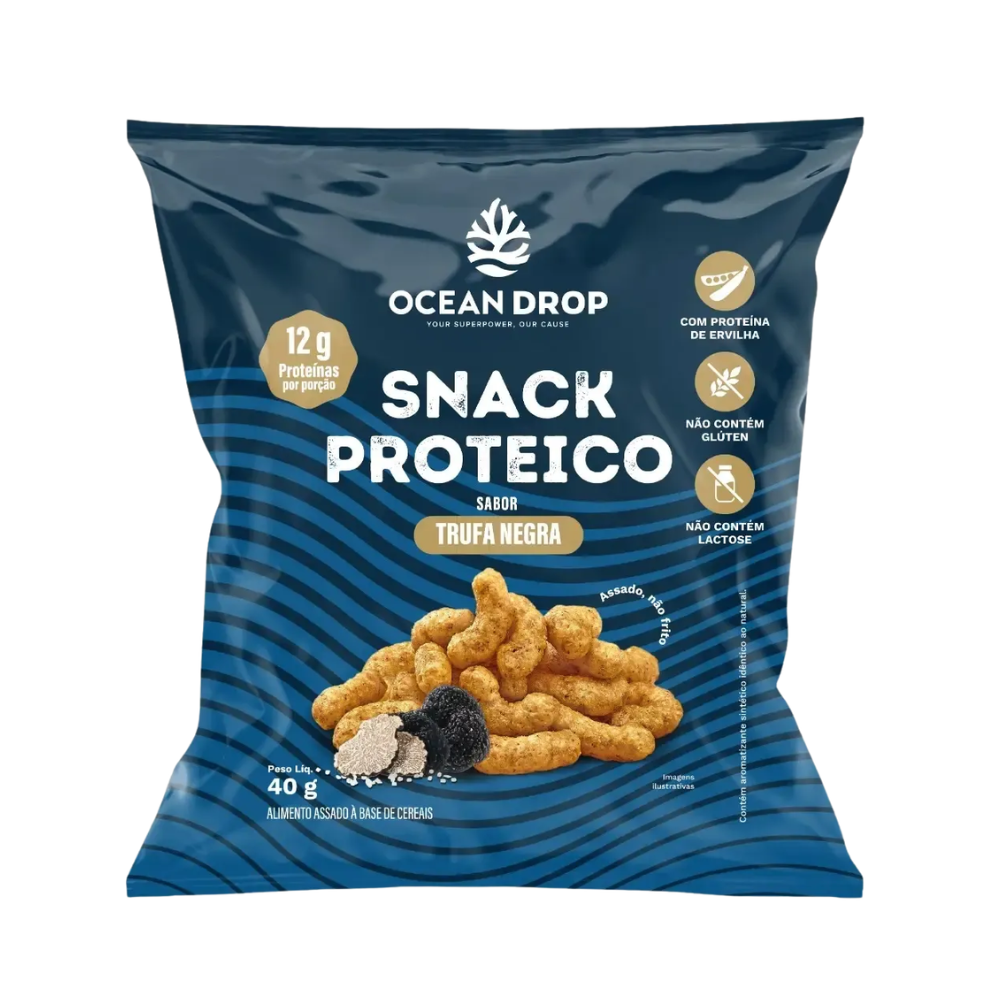 Snack Proteico Sabor Trufa Negra 40g Ocean Drop