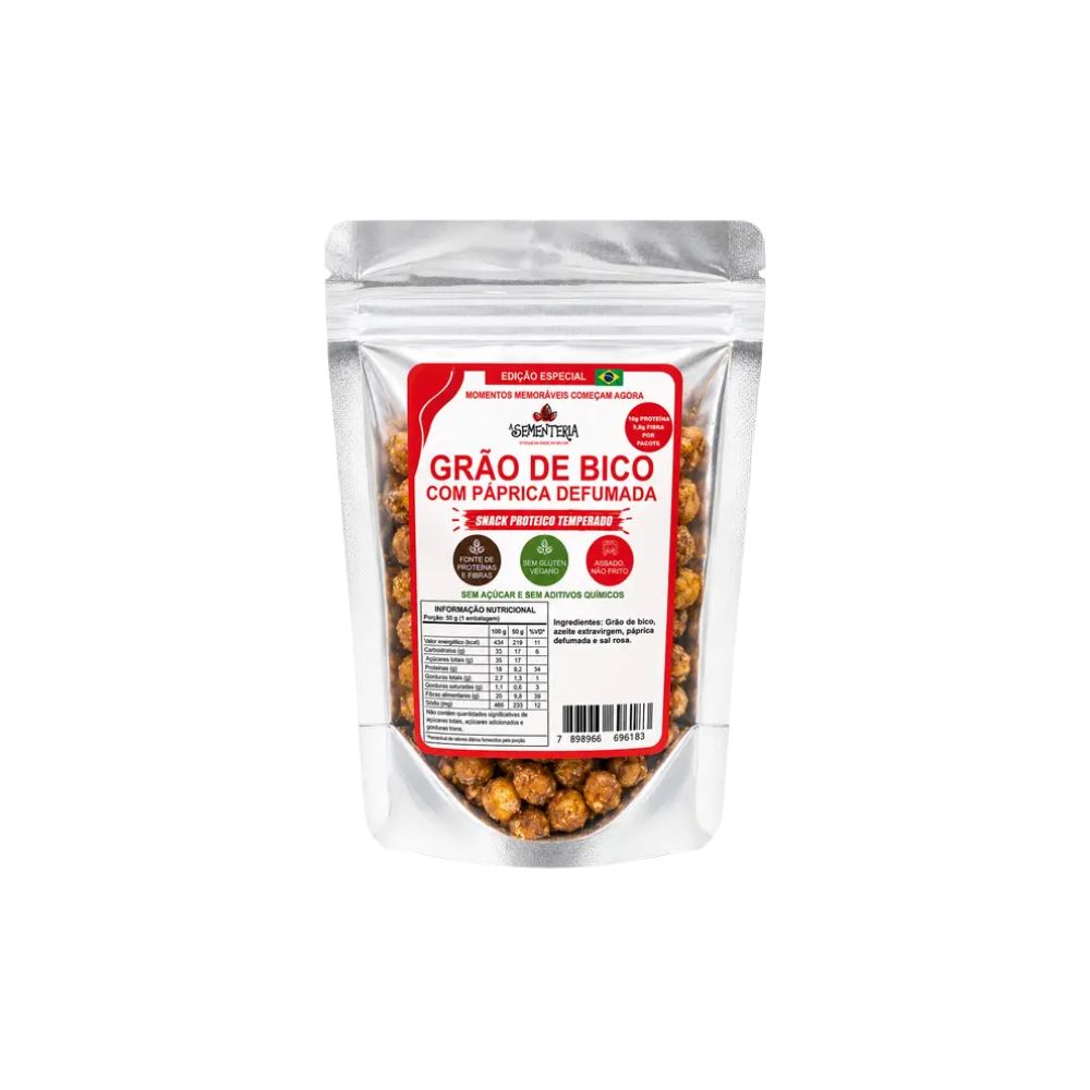 Snack de Grão de Bico com Páprica Defumada 50g A Sementeria