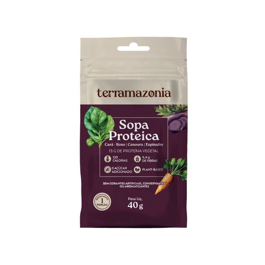 Sopa Proteica de Cará Roxo Cenoura e Espinafre 40g Terramazonia