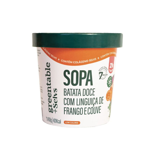 Sopa de Batata Doce com Linguiça de Frango e Couve 400g Green Table