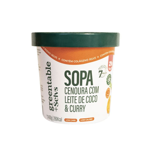 Sopa de Cenoura com Leite de Coco e Curry 400g Green Table