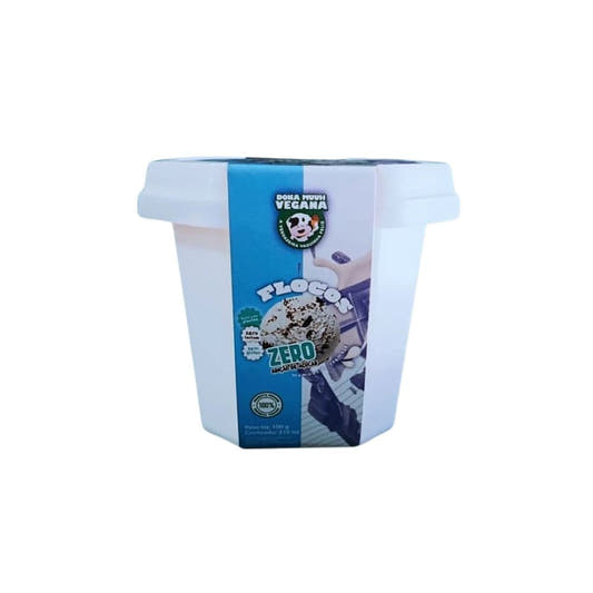 Sorvete-vegano-sabor-flocos-sem-adicao-de-acucar-pote-de-100g-da-marca-Dona-Muuh-Vegana