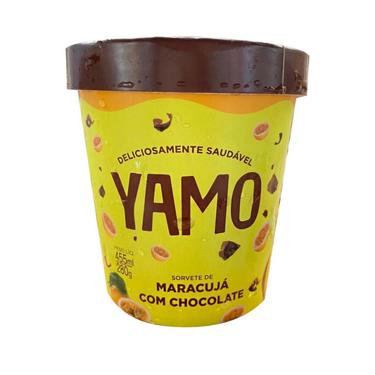 Sorvete Vegano de Maracujá com Chocolate 455ml Yamo