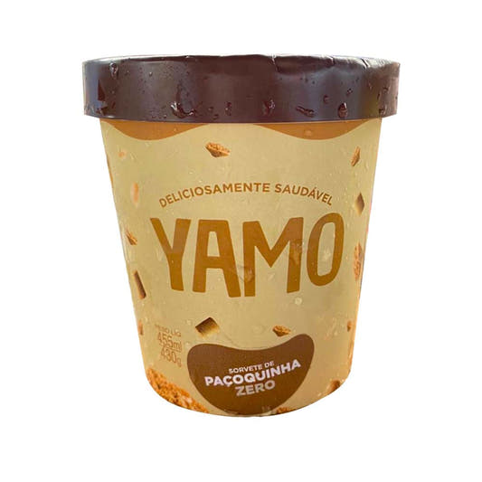 Sorvete Vegano de Paçoquinha Zero Açúcar 455ml Yamo