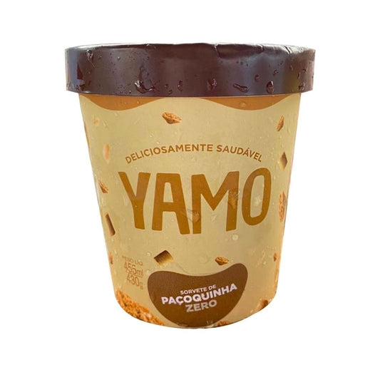 Sorvete Vegano de Paçoquinha Zero Açúcar 455ml Yamo