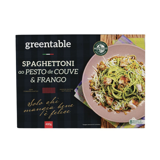 Spaghettoni ao Pesto de Couve e Frango 400g Green Table