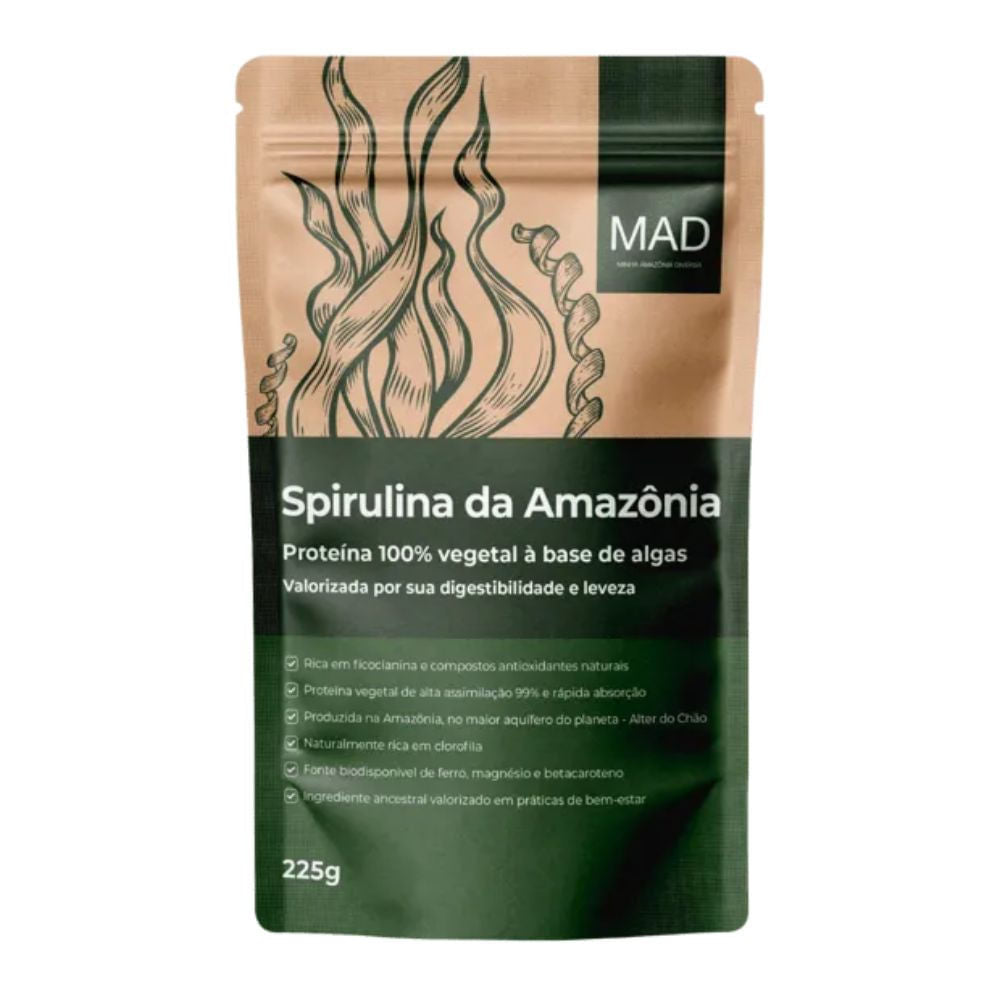 Spirulina da Amazônia em Flocos 225g MAD