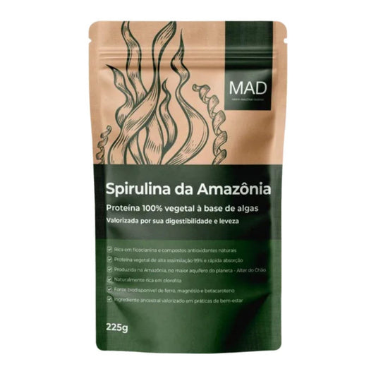 Spirulina da Amazônia em Flocos 225g MAD