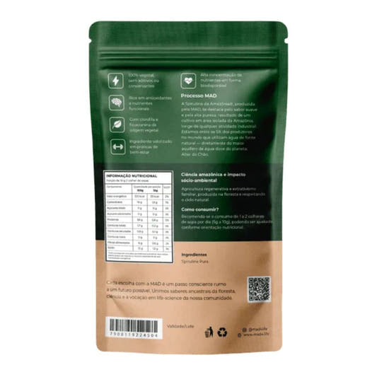 Spirulina da Amazônia em Flocos 225g MAD