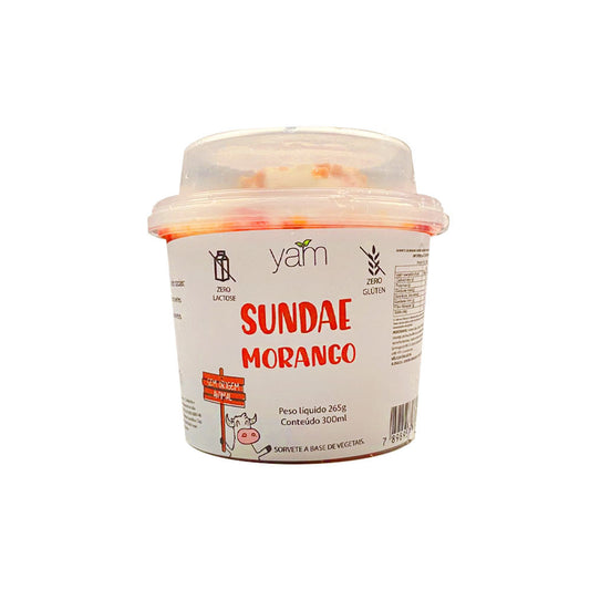 Sundae Vegano Sabor Morango 300ml Yam