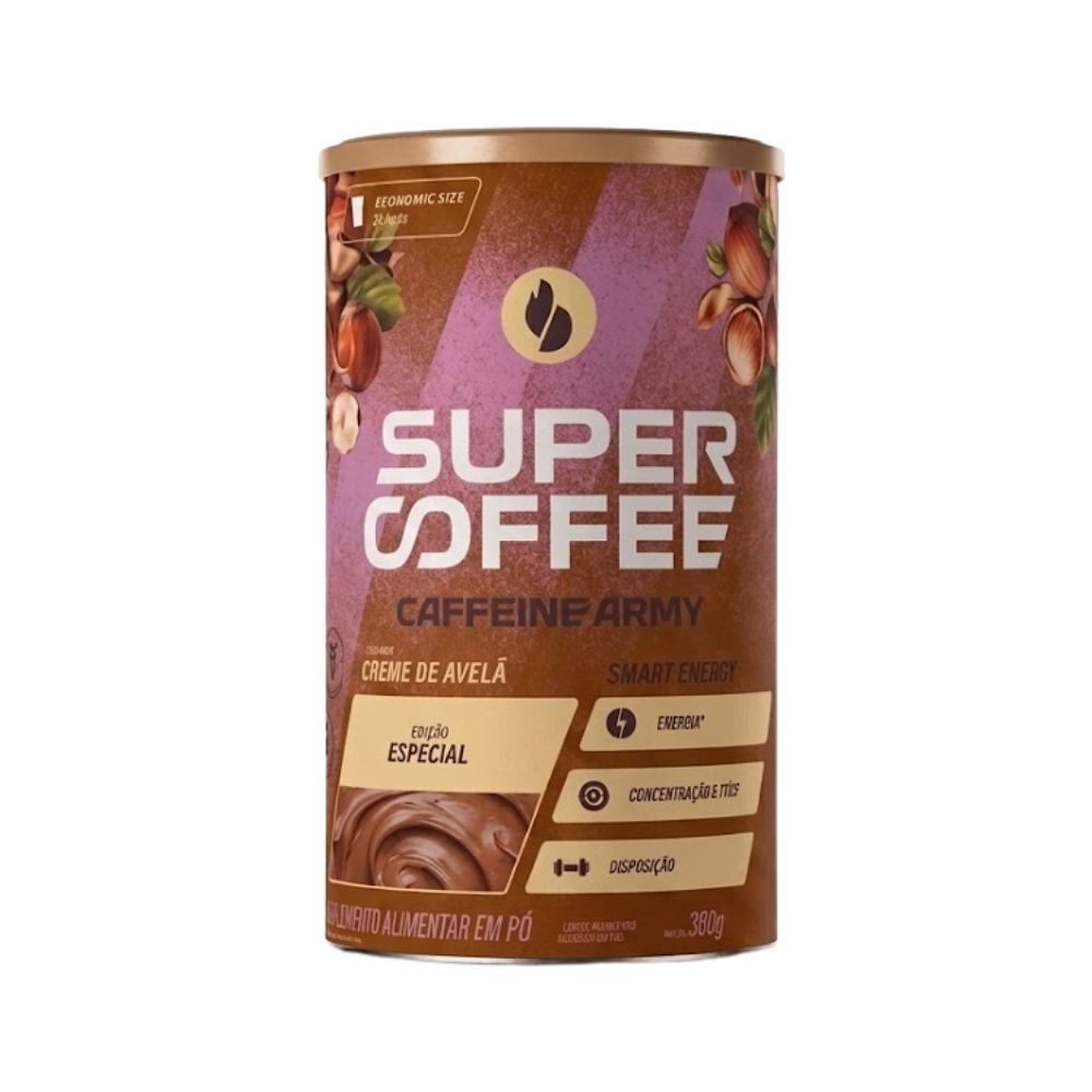 SuperCoffee Creme de Avelã Economic Size 380g Caffeine Army