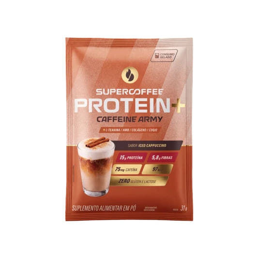 SuperCoffee Protein+ Iced Cappuccino 31g Caffeine Army