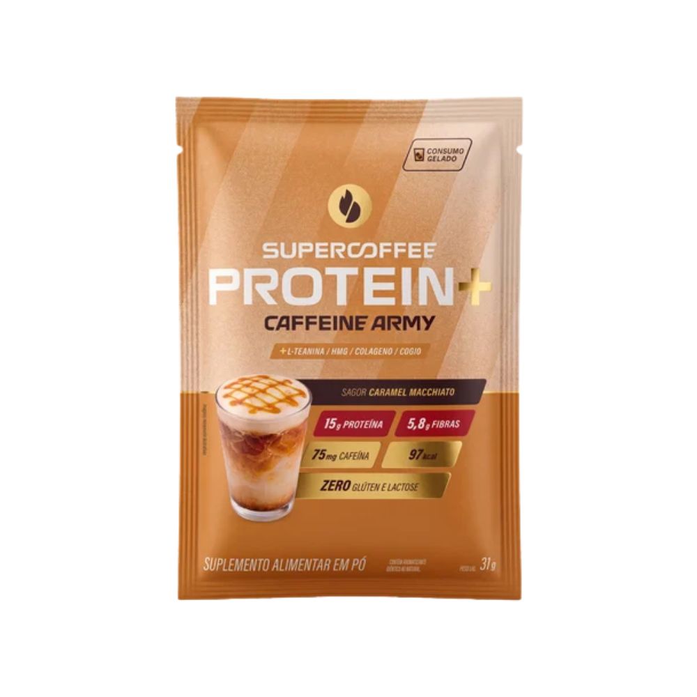 SuperCoffee Protein+ Caramel Macchiato 31g Caffeine Army