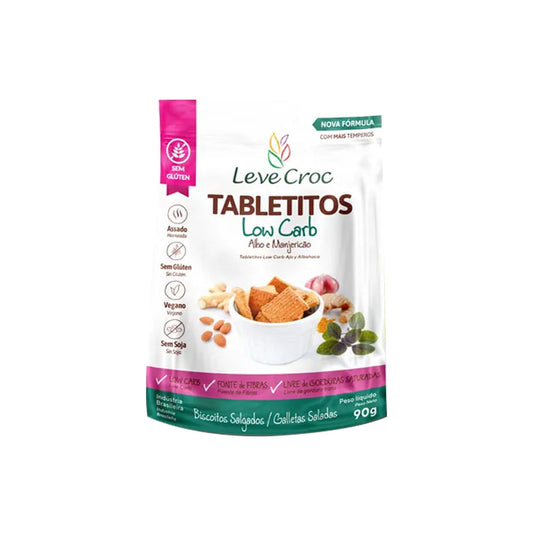 Tabletitos Low Carb Alho e Manjericão 90g Leve Croc