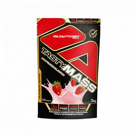 Tasty Mass Hipercalórico Morango 3Kg Adaptogen