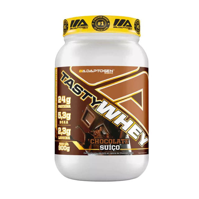 Tasty Whey 3W Chocolate Suíço 900g Adaptogren